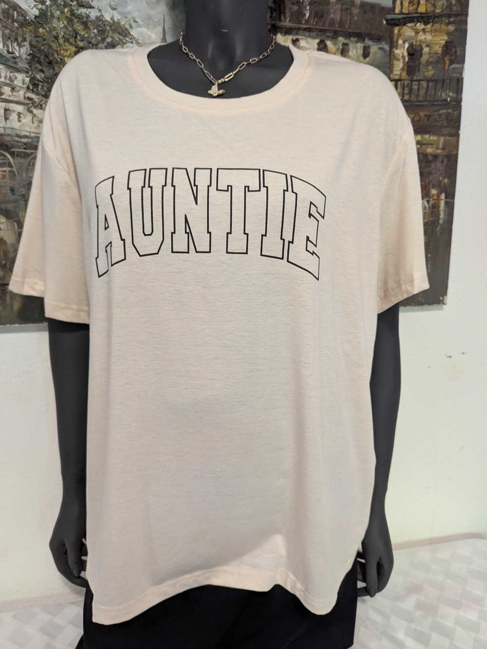 AUNTIE Beige Graphic Women’s T-Shirt